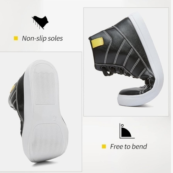 ZGR High Top Sneakers for Women Lace Up Leather Fashion Sneakers Ankle Boots - Picture 4 of 6